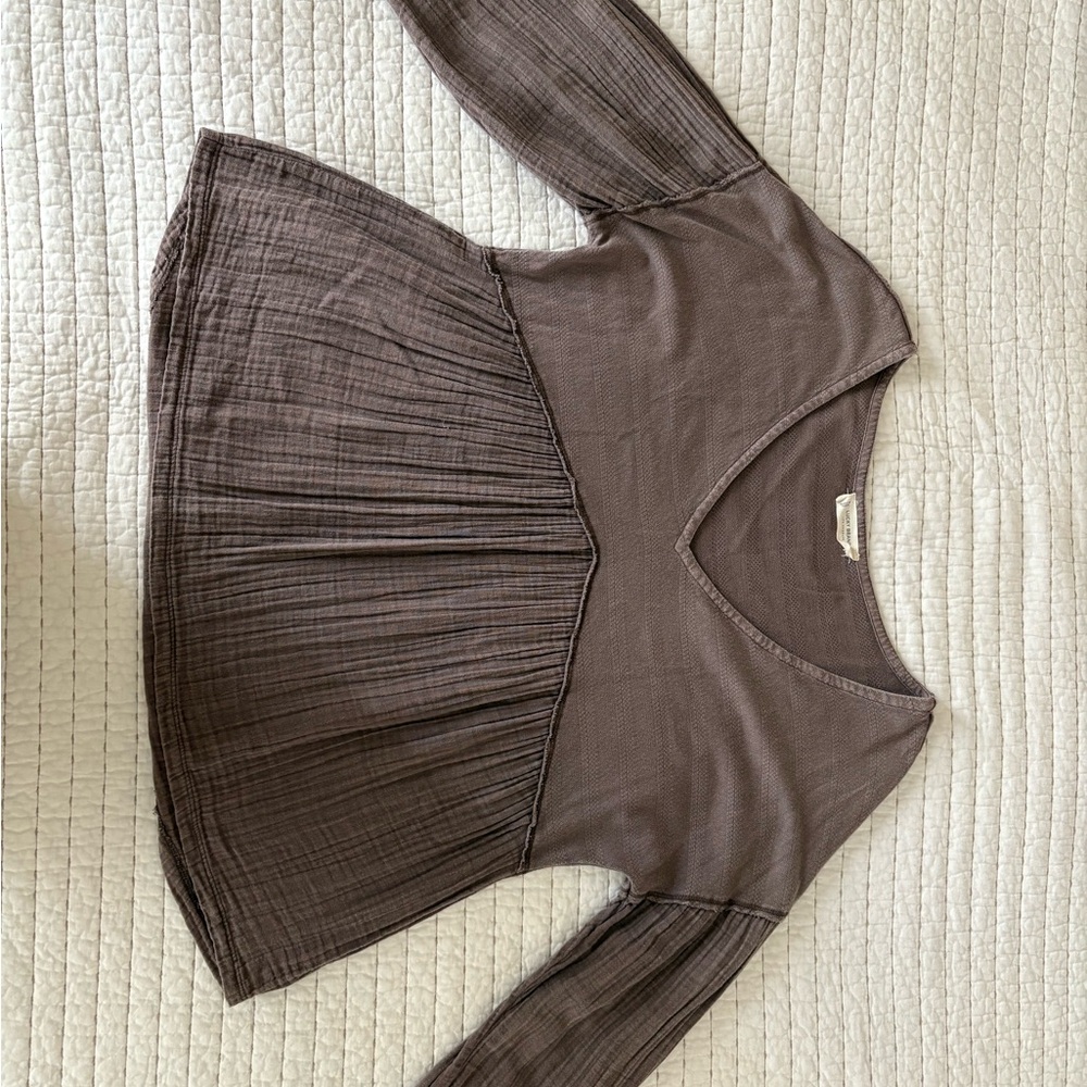 Lucky Brand Taupe Blouse